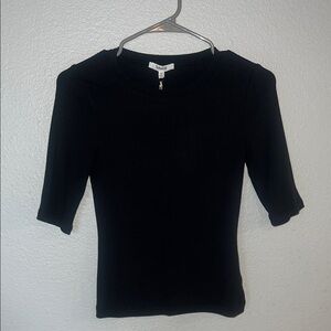 Splendid Black Ribbed Top